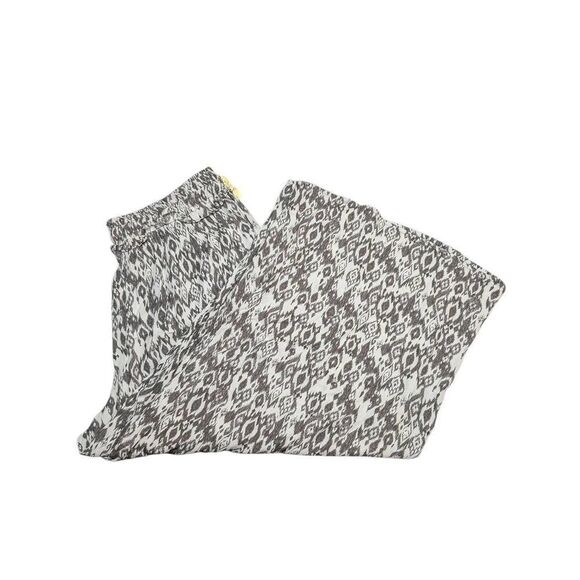 NWT One World Pull On Pants Black & White Palms Stretchy Waist Women's 1X - Picture 1 of 8